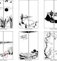 Шкаф-купе узоры природа пейзажи на две двери